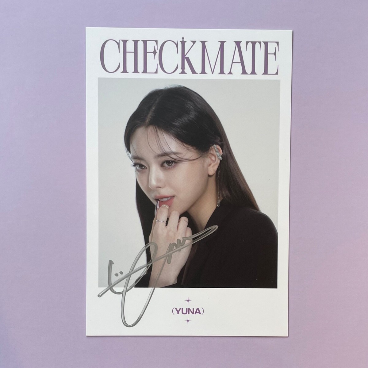 ITZY Checkmate YUNA Hand SIGNED Official POSTCARD (US Ship) | eBay