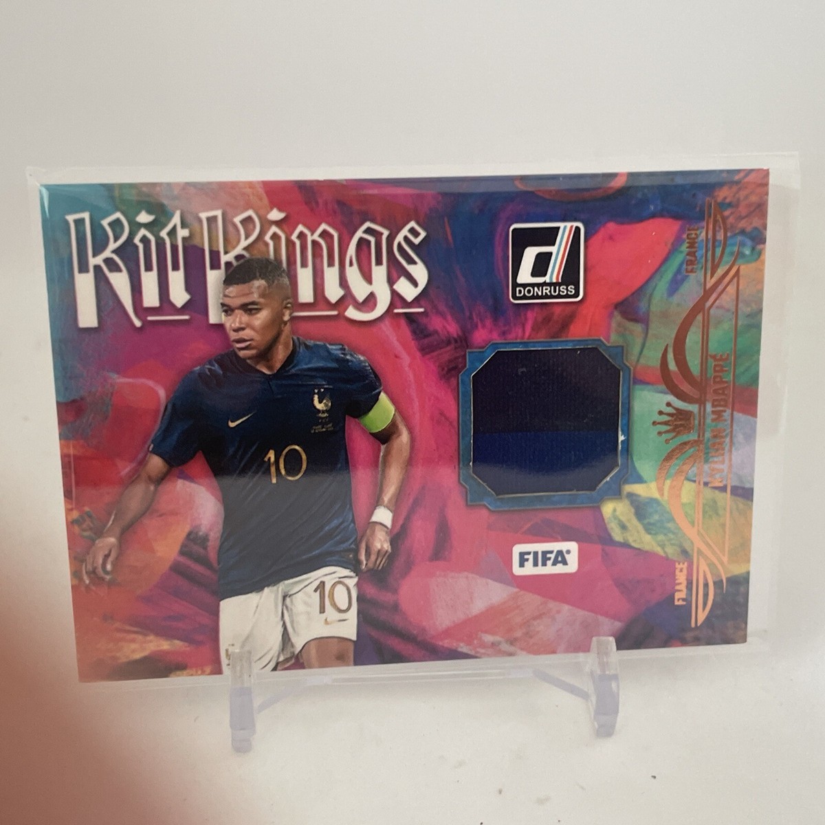 2023-24 Panini Donruss Soccer Kit Kings Patch Kylian Mbappe France