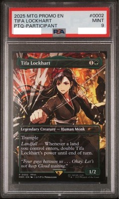PSA9 Tifa Lockhart MTG Final Fantasy Pro Tour Qualifier Promo P