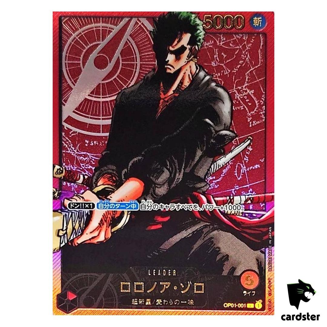 UNSEALED] Roronoa Zoro L OP01-001 [Gold Text LECAFIG PAR] ONE