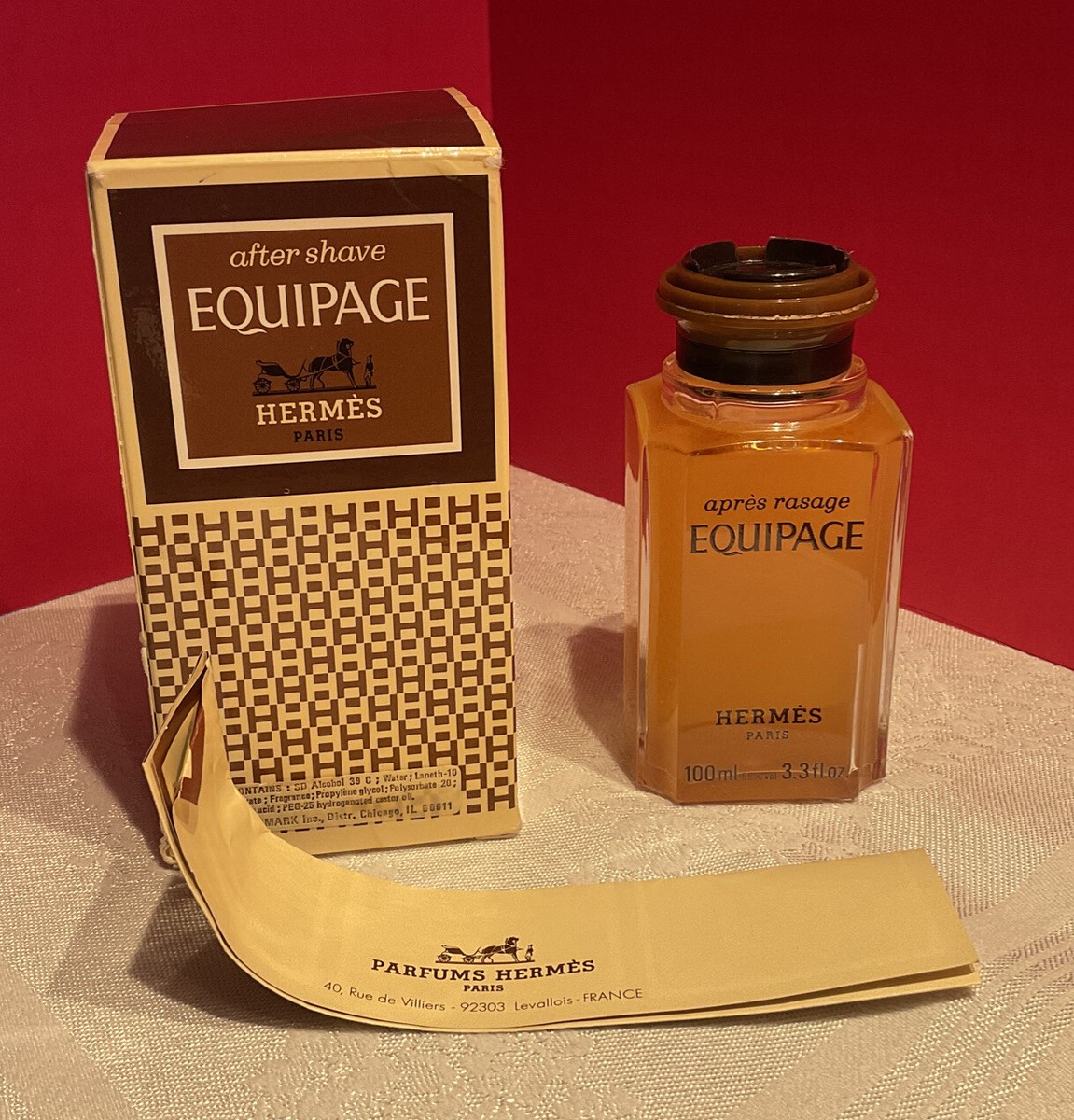 Hermes Apres Rasage Equipage After Shave 3.3 oz. VERY RARE- NIB