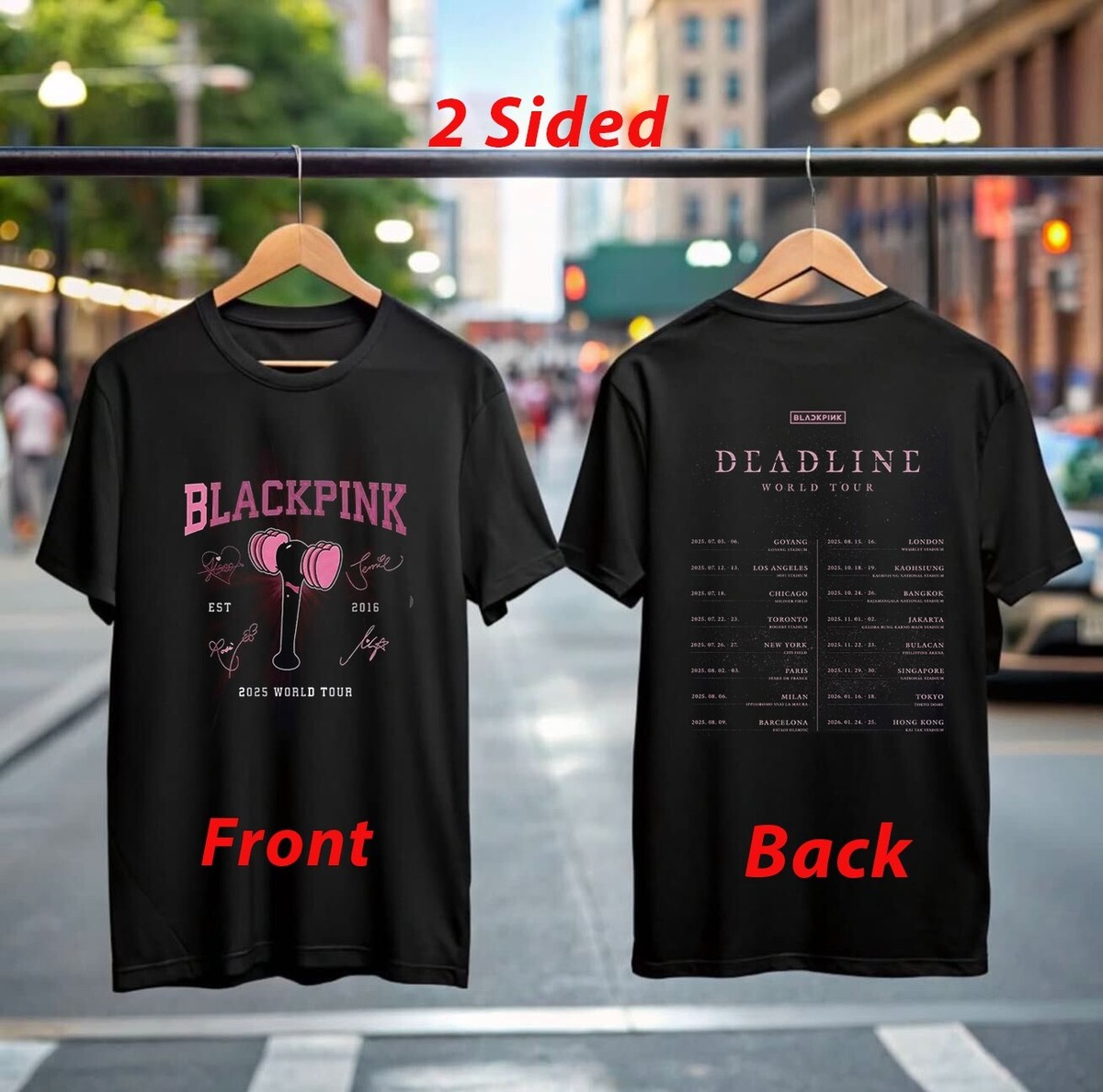 Blackpink Deadline World Tour 2025 T-Shirt Official Concert Merch