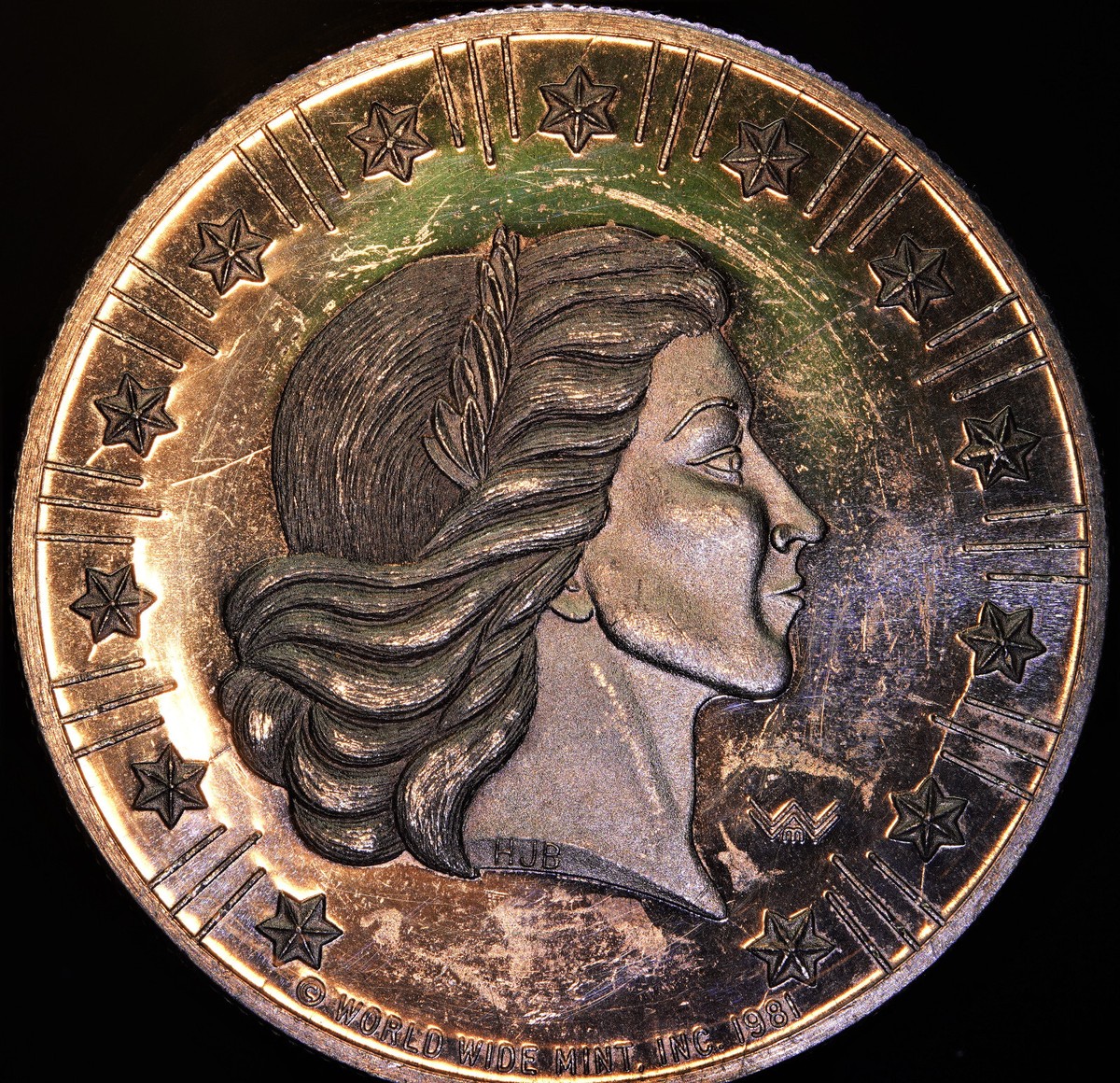 1981 World Wide Mint Lady Liberty American Eagle 1oz 999 FINE