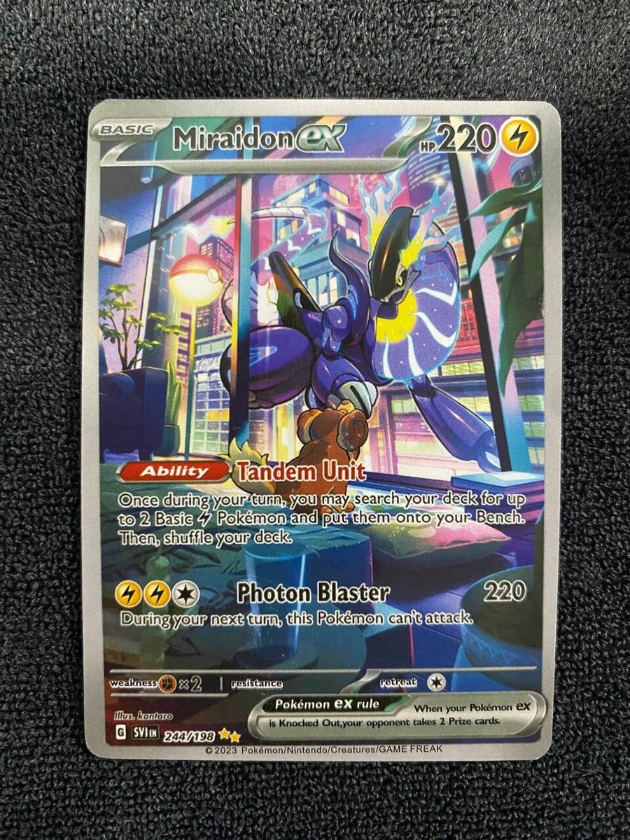 Pokemon Card - Miraidon ex Scarlet & Violet Base Set 244/198 SIR