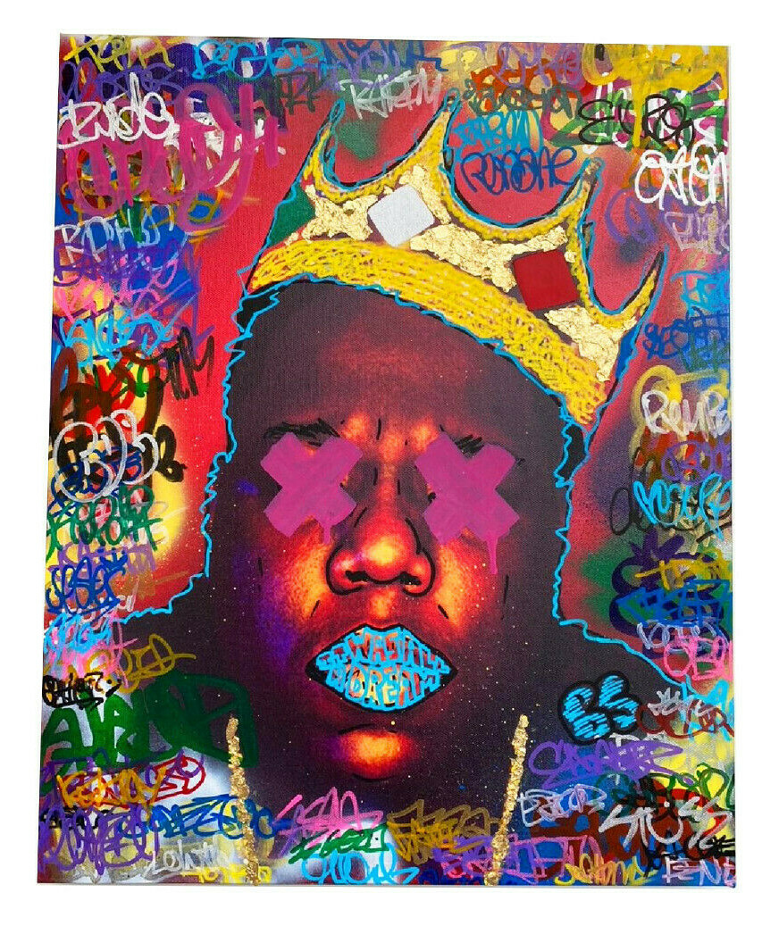Notorious Big Painting Biggie Smalls Art New York City Graffiiti