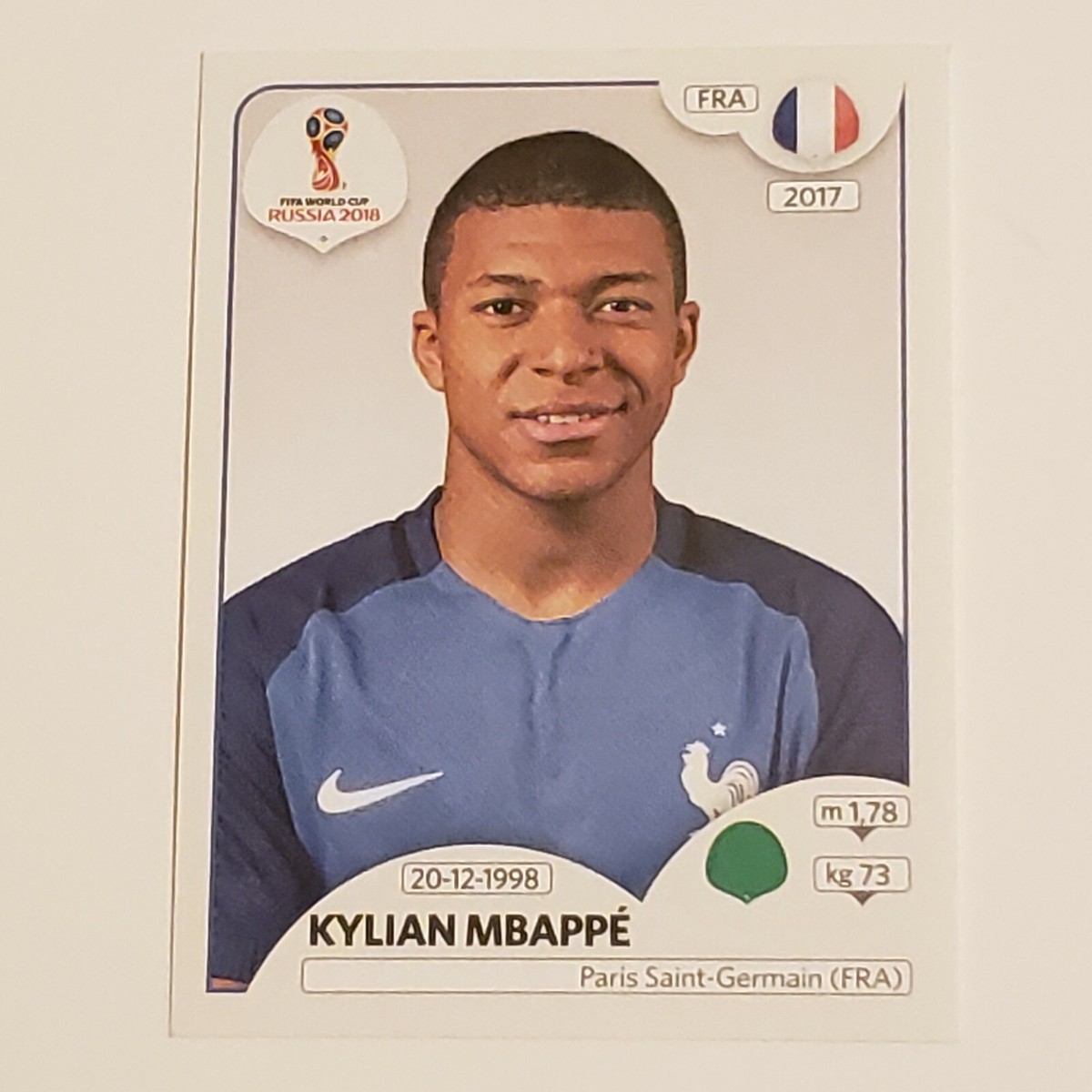 PSA9 RC mbappe panini 2018 W杯 FIFA World Cup Kylian Mbappe 2018
