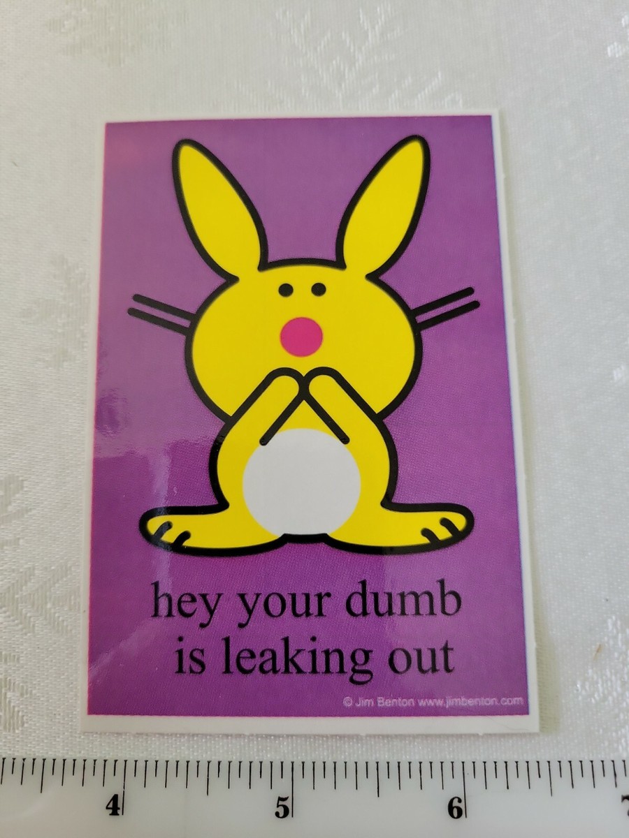 Happy Bunny Sticker, Jim benton, cute, funny. | eBay