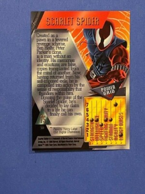 1995 Fleer Marvel Metal Base #075 #75 SCARLET SPIDER Combo Ship NM