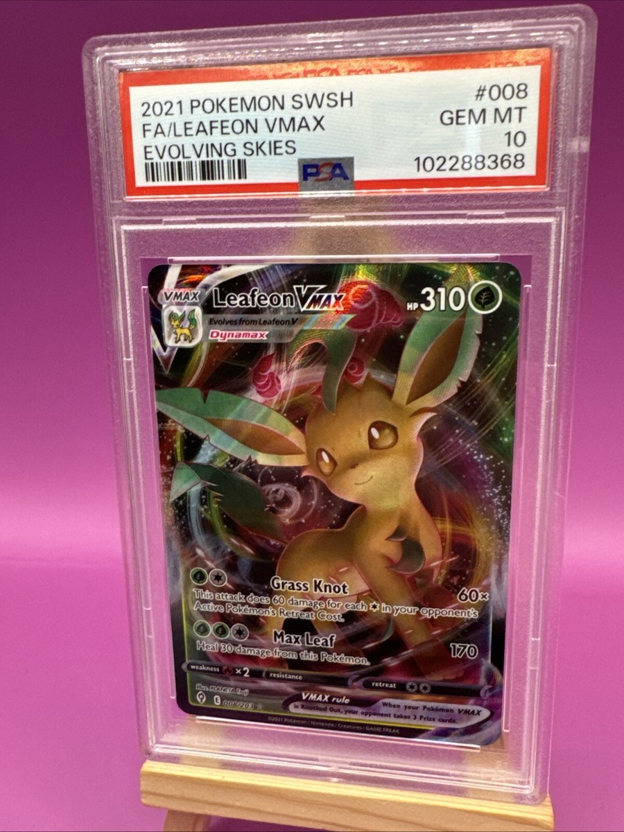 Pokemon Leafeon Vmax 008/203 Evolving Skies, PSA 10 | eBay
