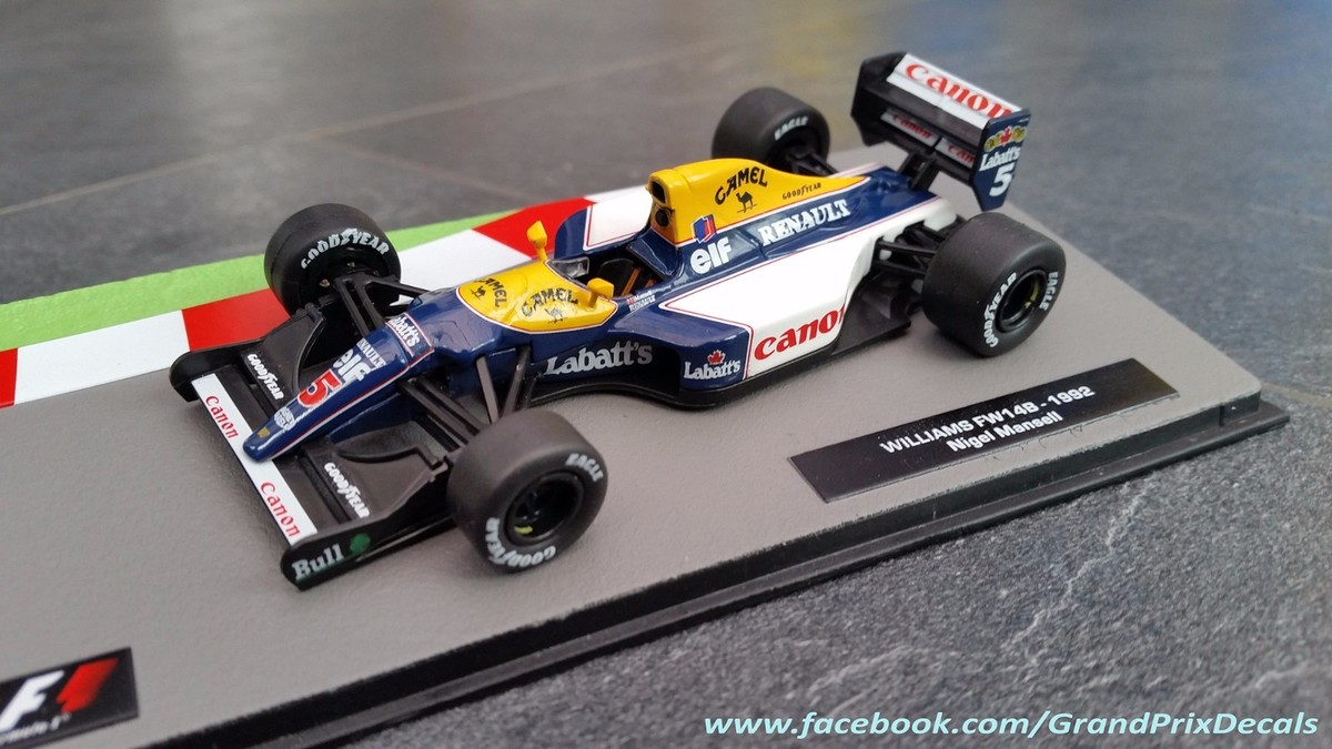 F1 Collection Williams FW14B Decals Labatts & Camel F1 1:43