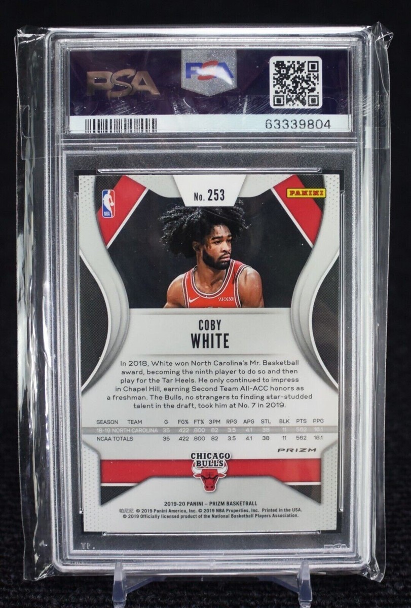 2019 Panini Hyper Prizm Coby White Rookie PSA 10 Chicago Bulls RC