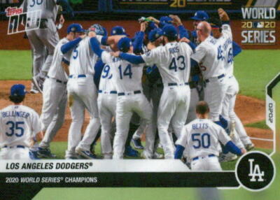 2020 Topps Now Dodgers World Series Champions MLB Baseball Singles