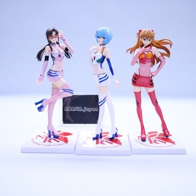 Evangelion Racing Asuka & Mari & Rei Premium RQ Figure Race Queen