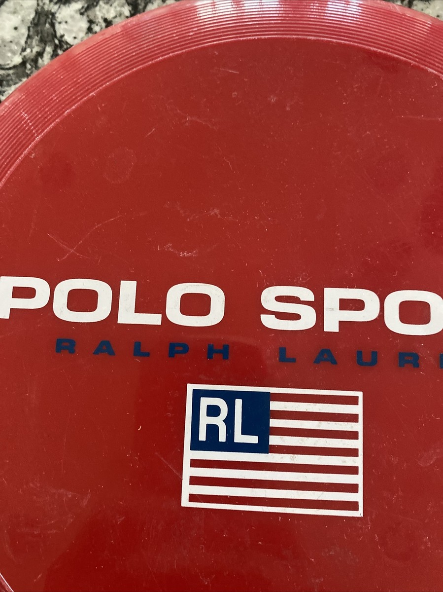 Polo Ralph Lauren Vintage 90's Frisbee Disc USA Red Polo Sport