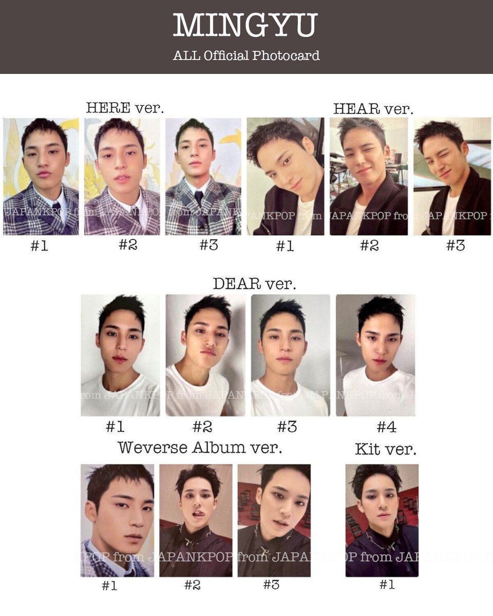 MINGYU SEVENTEEN 17 IS RIGHT HERE HEAR DEAR Official Photocard