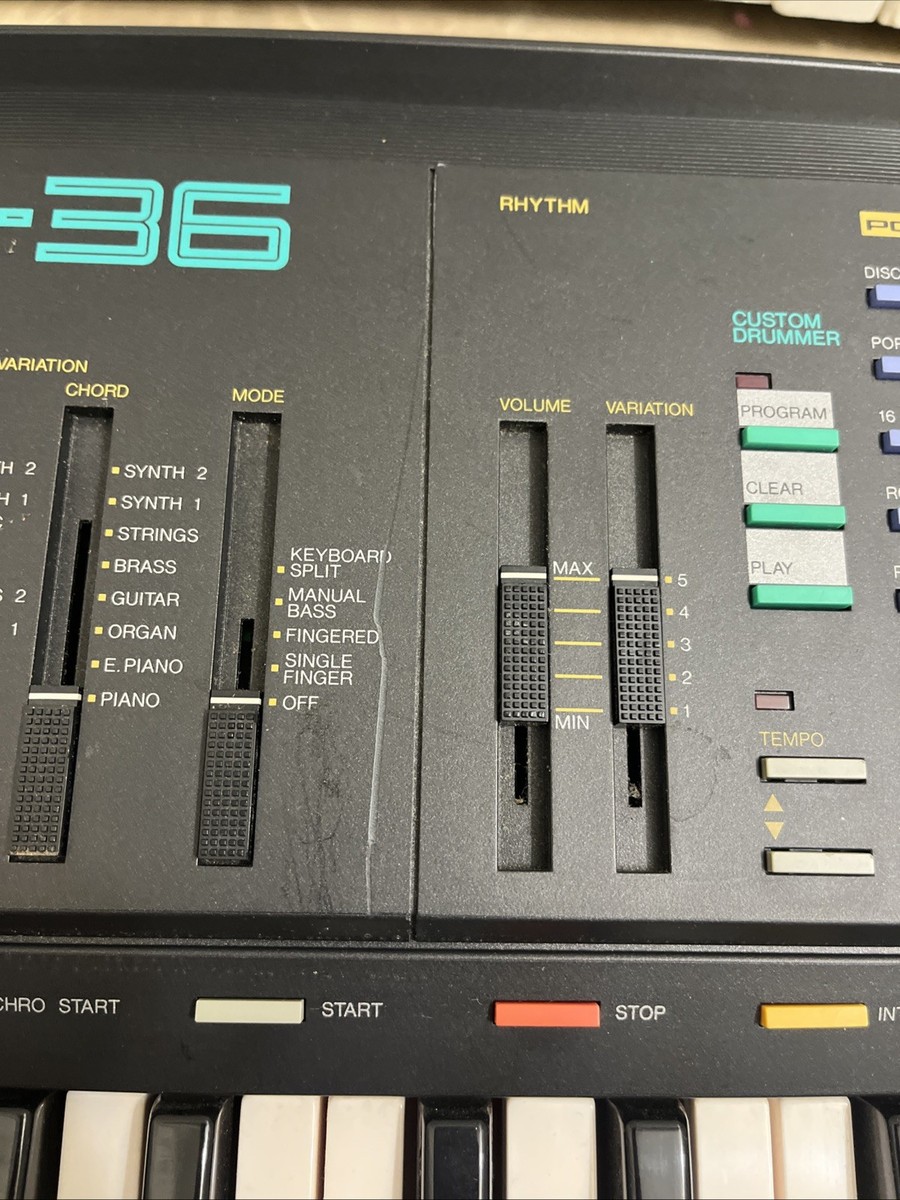 Vintage Yamaha Psr-36 Midi FM 1988 Portable Synthesizer Keyboard