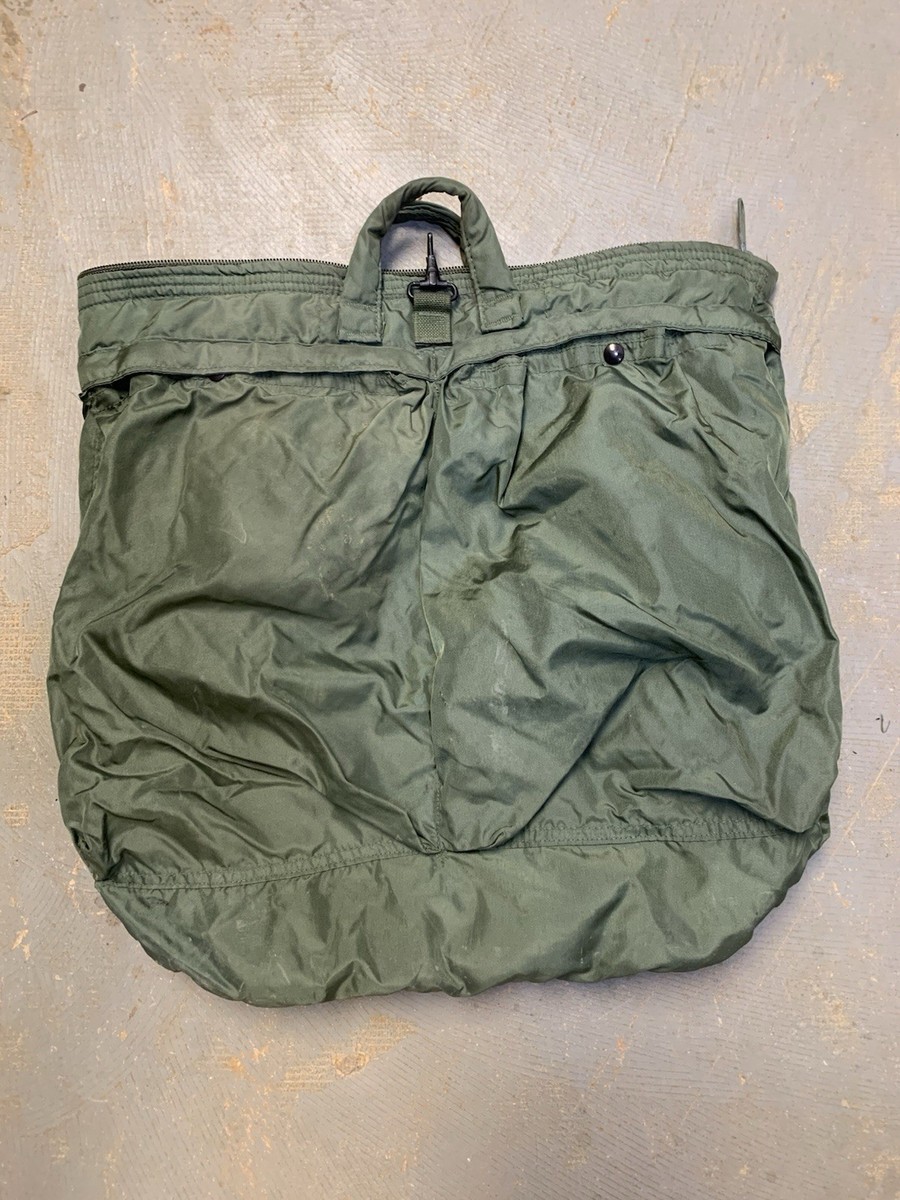 Vintage US Military 60s 70s Flyers Helmet Bag Green Nylon General