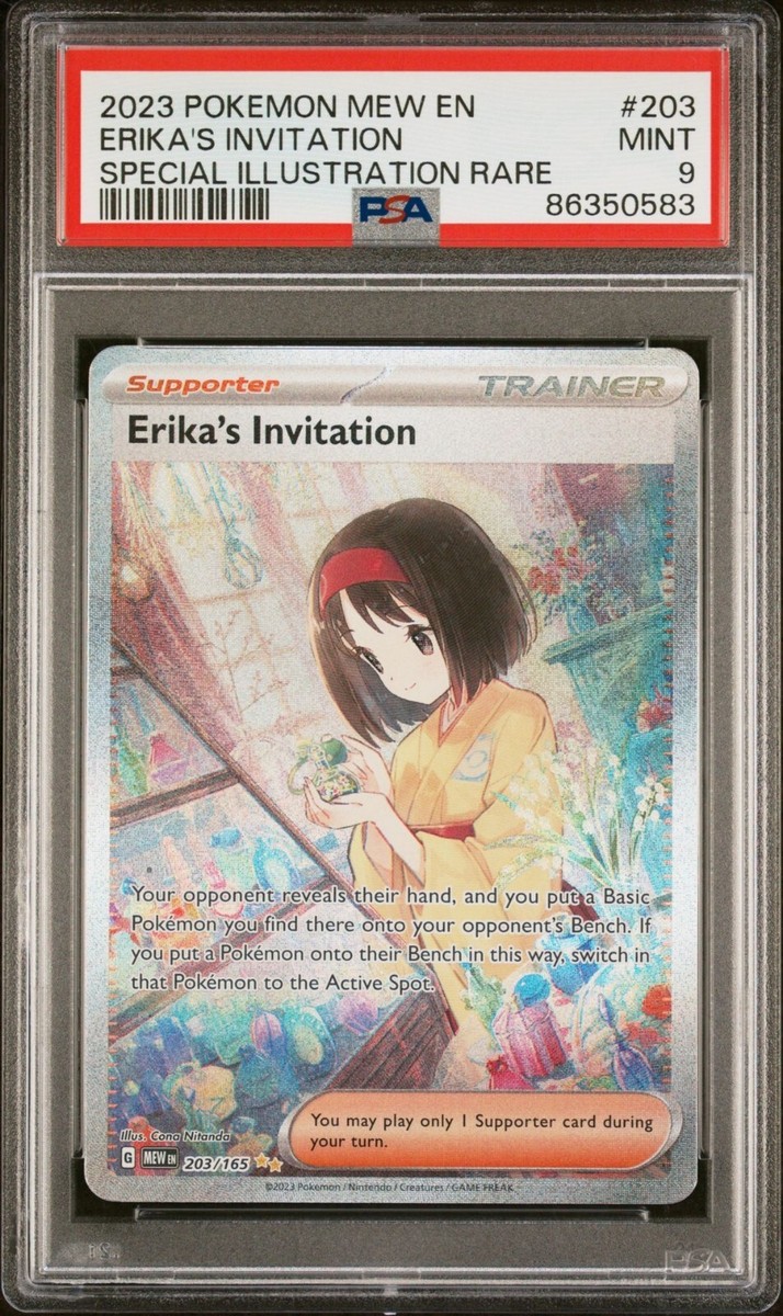 PSA 9 Erika's Invitation 203/165 SIR Scarlet & Violet 151 English