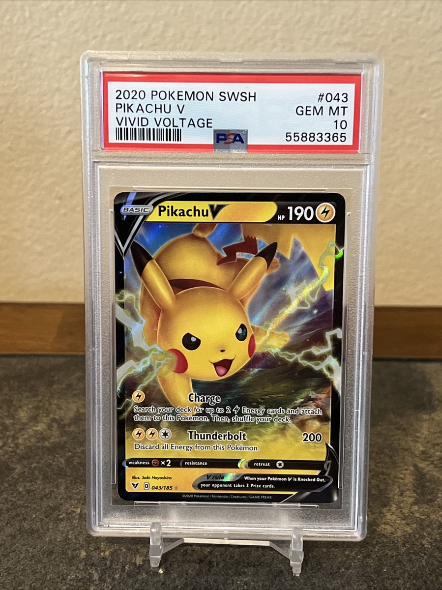 2020 Pokemon Vivid Voltage #043 Pikachu V PSA 10 Gem Mint 💎 | eBay