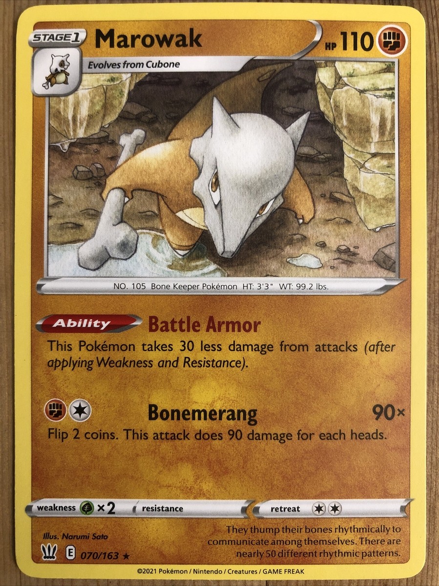 POKEMON CARD - Marowak 070/163 - Rare - Battle Styles - NM | eBay