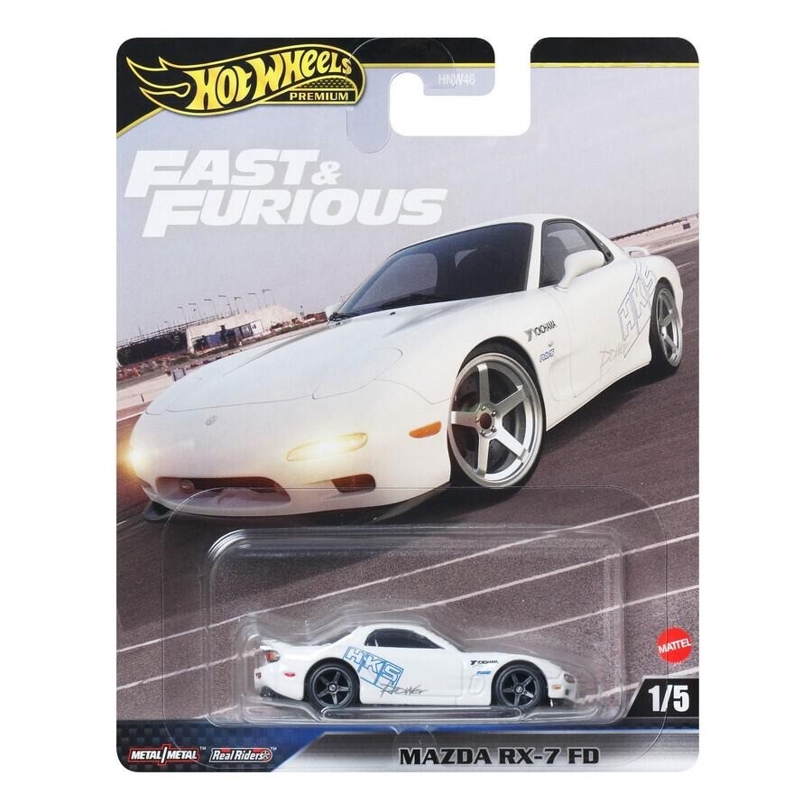 Hot Wheels Premium Fast & Furious 2025 Mazda RX-7 FD White (In