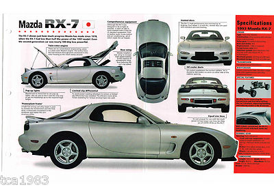 MAZDA RX7 / RX-7 BROCHURES / Road Test's IMP Collection: 1980,1989