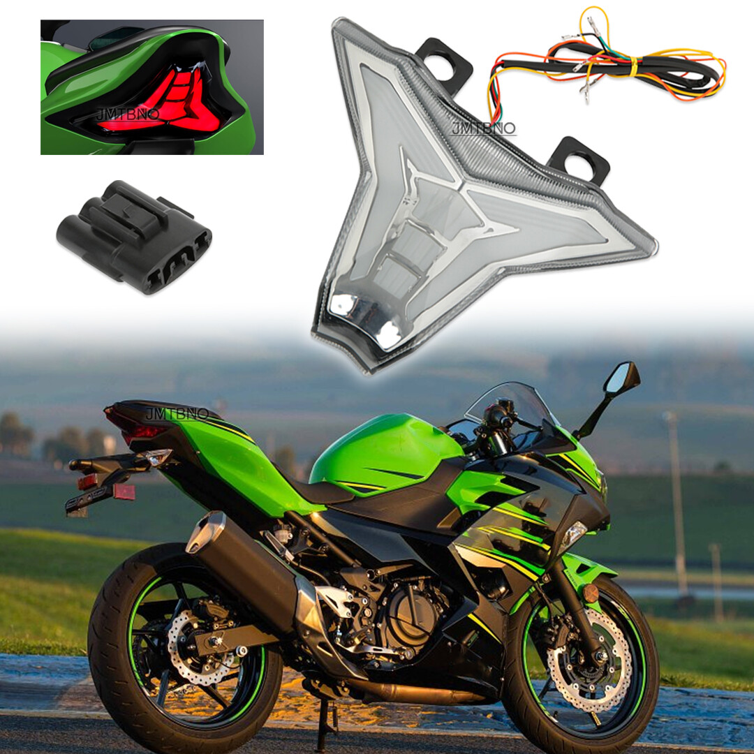 Smoke Integrated LED Tail Light Turn Signals For Kawasaki Ninja