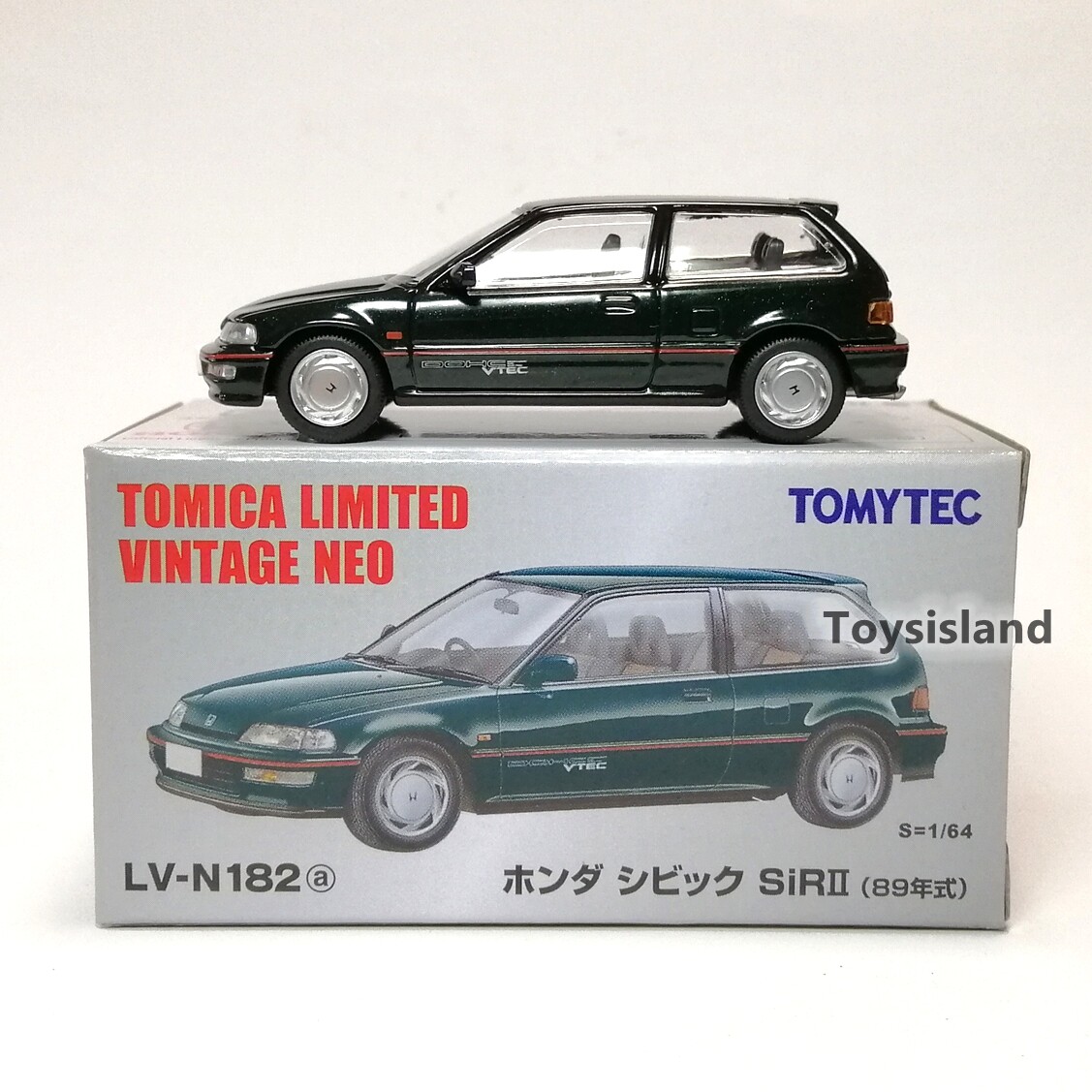 Tomica Limited Vintage NEO LV-N182a Honda Civic SiR-II 89' 1/64