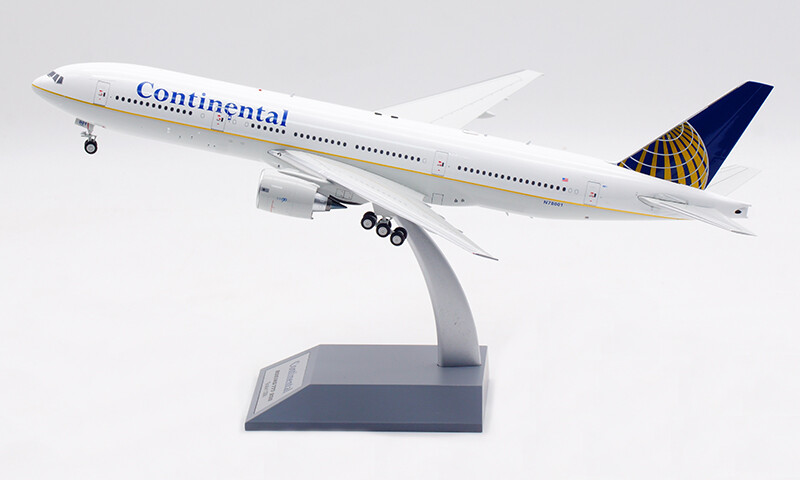 1:200 32CM InFlight Continental BOEING 777-200 Passenger Airplane