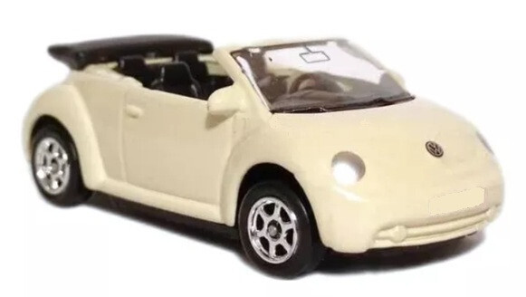 Welly VW New Beetle Convertible Cream 1:60 1:64 Scales 3 Inch Car