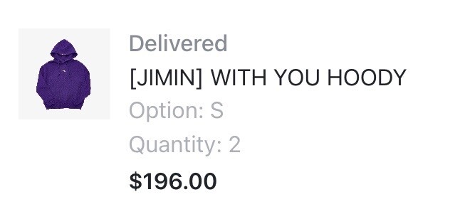 BTS Jimin ARTIST MADE COLLECTION By BTS Hoodie S Size New Purple