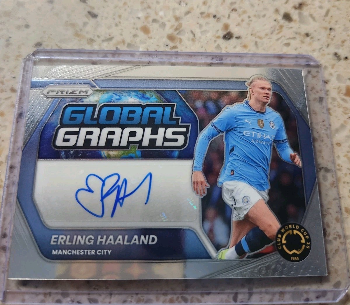 2025 Prizm FIFA Club World Cup Erling Haaland Global Graphs Auto