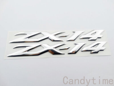 Motorcycle 3D Raised ZX-14 Fairing Tank Emblem Sticker Decal For