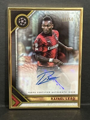 2023-24 Topps Museum Collection AC Milan Rafael Leao Auto Gold