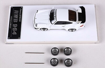 Fast Speed 1/64 Scale Porsche RWB 964 White Diecast Car Model Toy