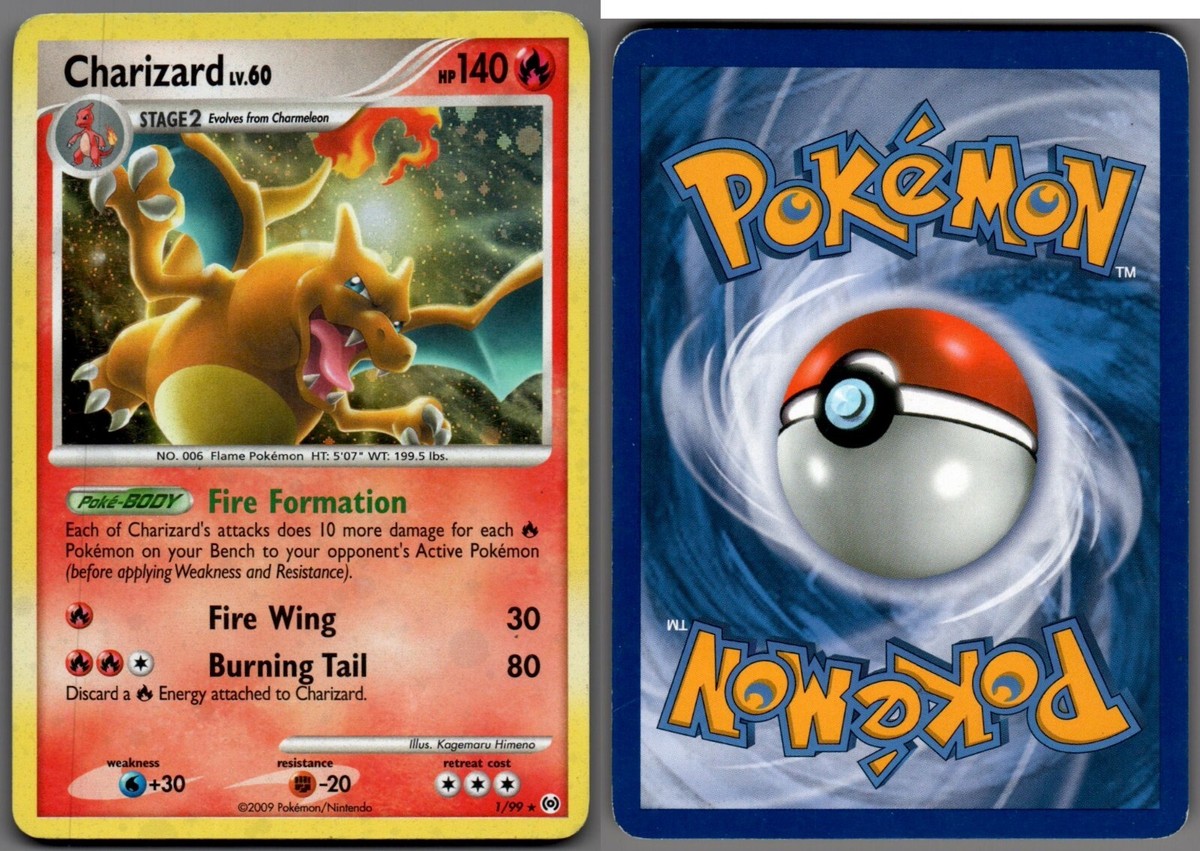 2009 Pokemon, Arceus, #1/99 Charizard Lv. 60, Holo Rare (d) | eBay