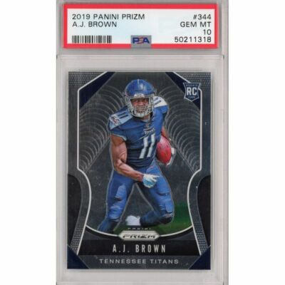 Graded 2019 Panini Prizm AJ A.J. BROWN #344 Rookie RC Football