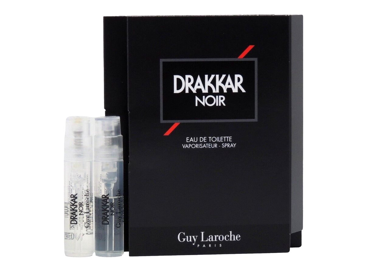 GUY LAROCHE DRAKKAR NOIR EDT 1.2ml .04fl oz x 2 COLOGNE SPRAY