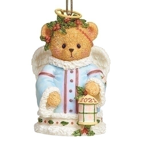 Cherished Teddies 2021 Dated Annual Angel Bell Christmas Ornament