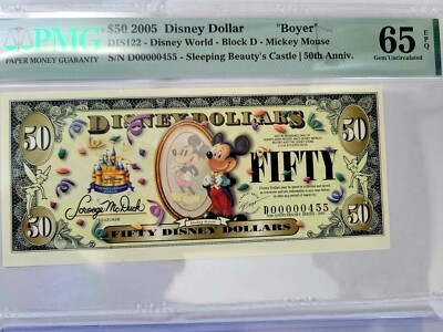 2005 $50 Mickey CHARLES BOYER Disney Dollar | eBay