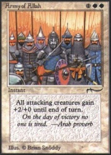 MTG magic cards 1x Army of Allah A (Dark Symbol) Arabian Nights