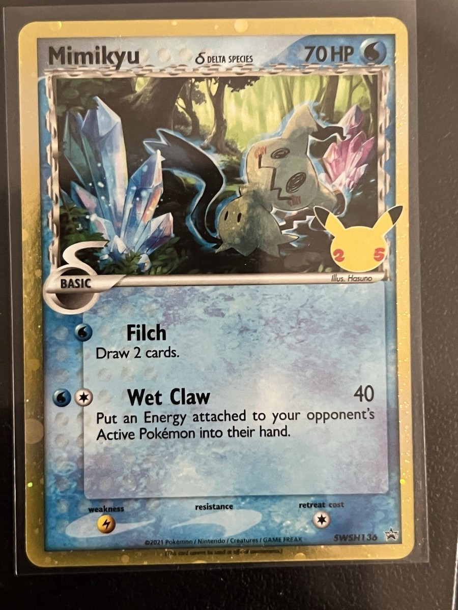 Mimikyu Delta Species SWSH136 Celebrations 25th Black Star Promo
