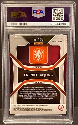 2022 Panini Prizm World Cup Qatar Frenkie De Jong Pink Prizm PSA