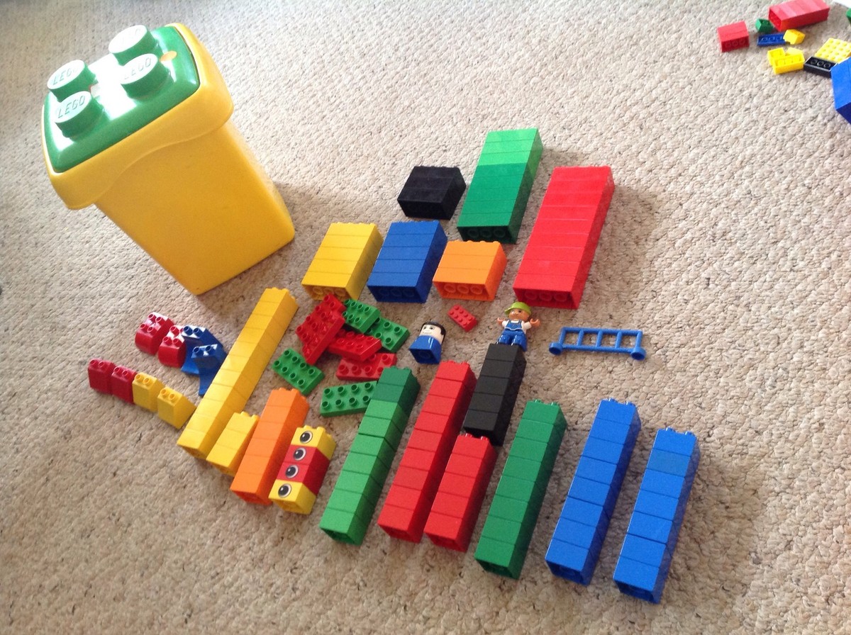 Pre Owned Tub Of Lego Duplo. 129 Pieces. #129. See Photos in