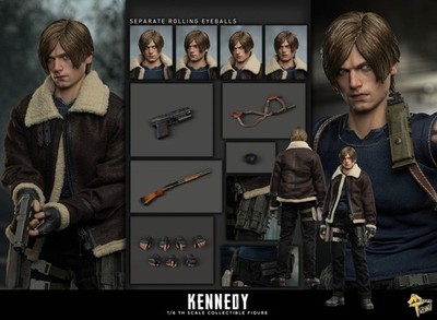 MTTOYS RE4 Leon Kennedy 1/6 scale collectible aciton figure with 2