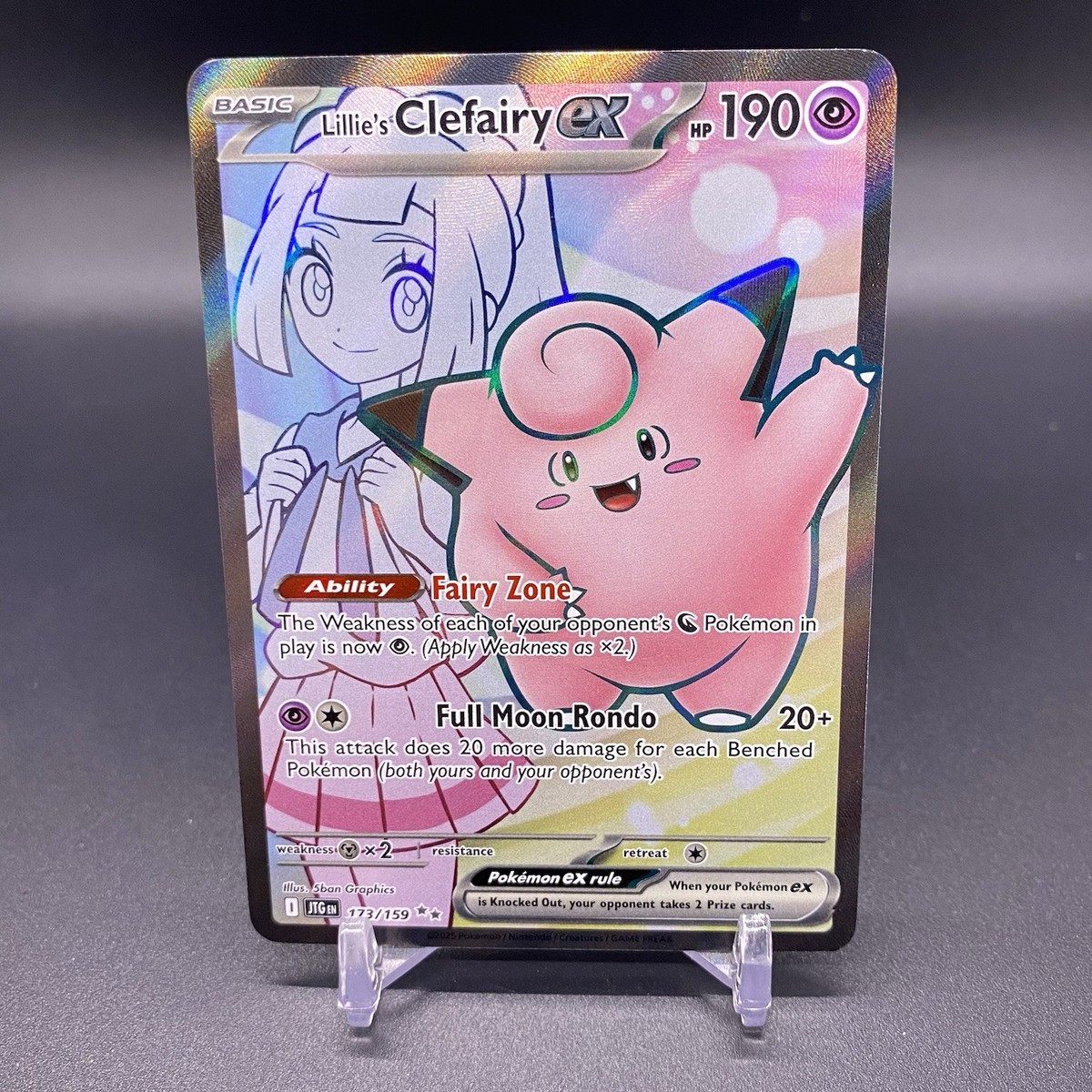 2025 Pokemon Lillie's Clefairy ex 173/159 Sv09: Journey Together