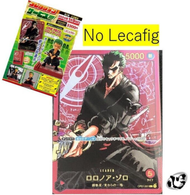 Roronoa Zoro OP01-001 Gold Text Leader Card Only 2024 LECAFIG ONE