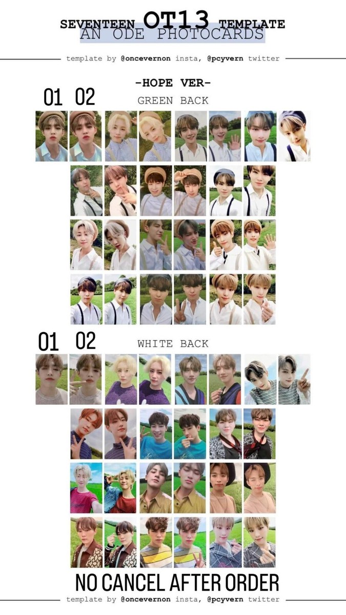 SEVENTEEN 3rd full album AN ODE photocard HOPE Version official | eBay