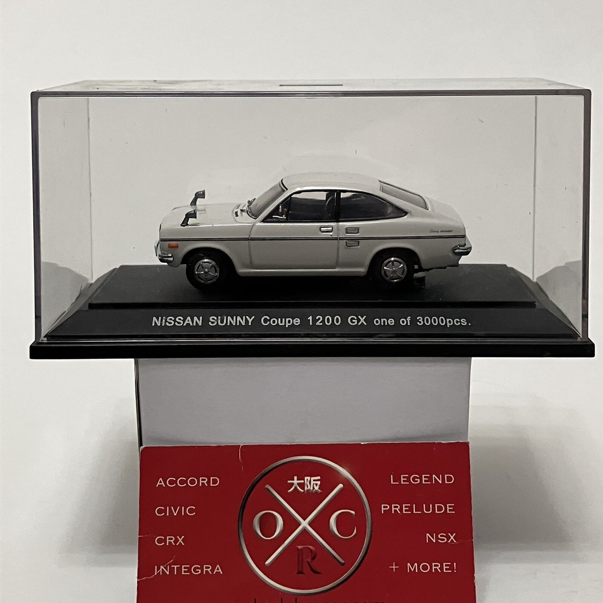 Rare EBBRO Oldies Nissan Sunny Coupe 1200 GX White 1:43 Diecast 70