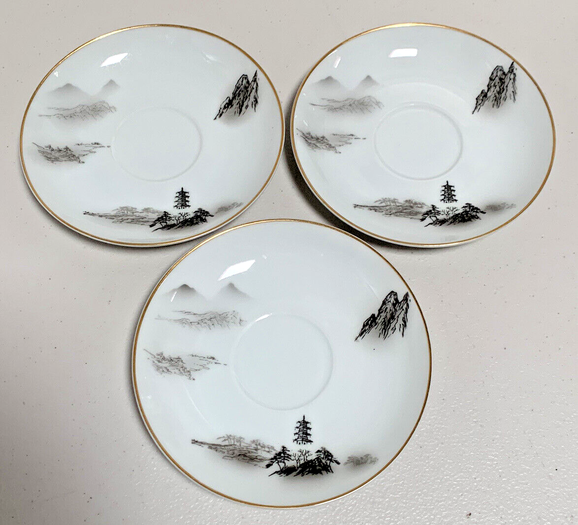 Fukagawa Arita #903 Fine China Porcelain Lot of 3 Hand Painted